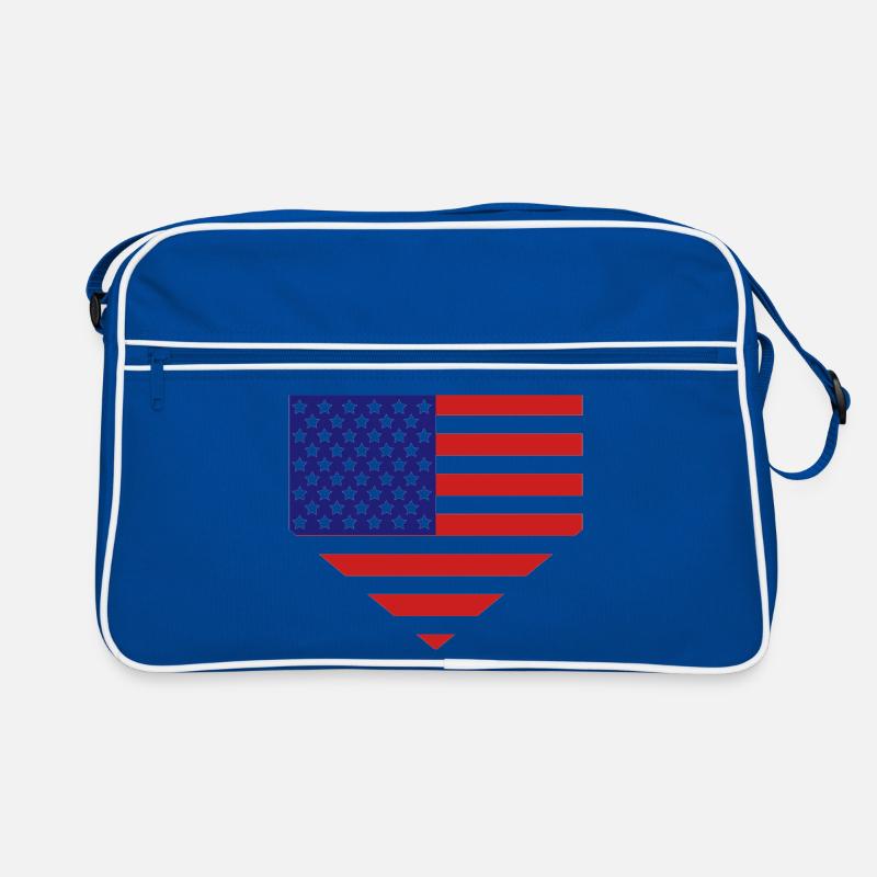 Drapeau américain au marbre Sac Retro