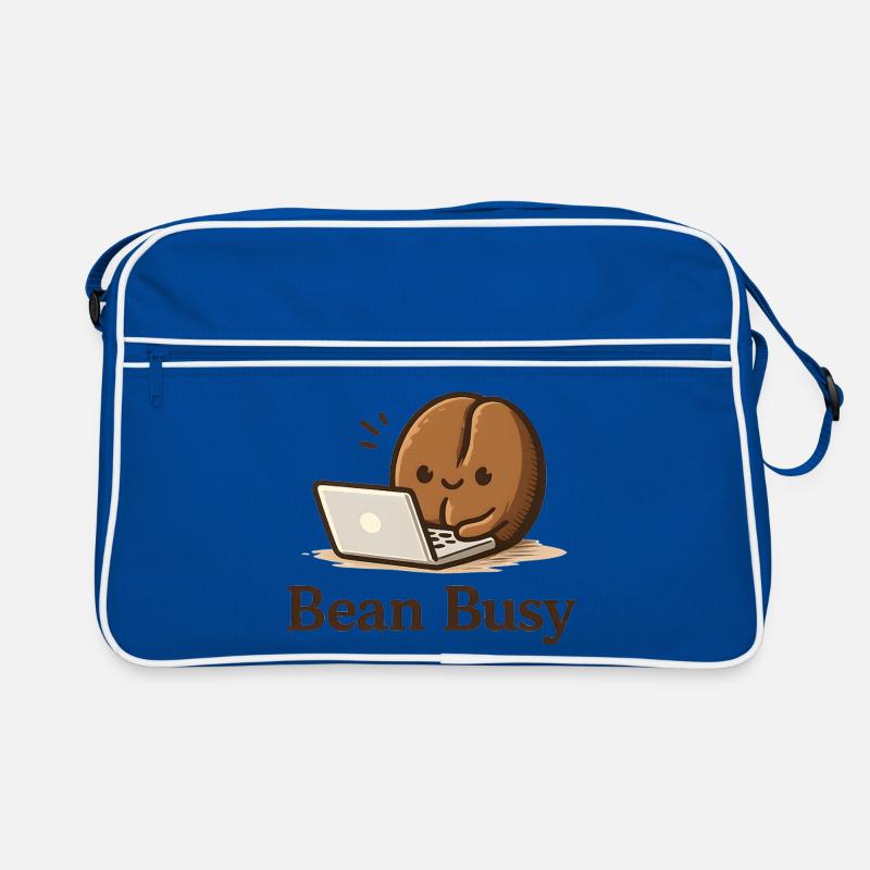 Bean Busy - Un petit grain de café mignon au Laptop Cafe Sac Retro