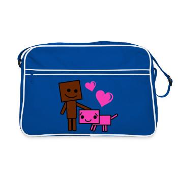Heart Friends Robot Dog - Retro Bag - blue/white - Front