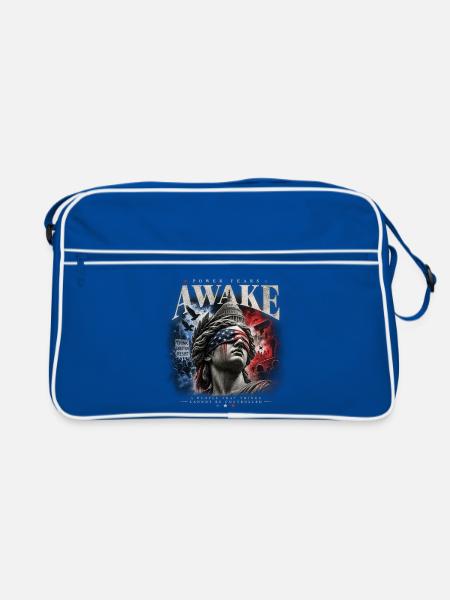 Amerikanische Macht - Retro Tasche - Blau/Weiß