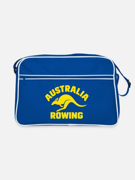 Australia Rowing - Australien Rudern - Känguru - Retro Tasche - Blau/Weiß