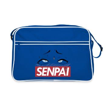 Senpai Eyes - Retro Bag - blue/white - Front