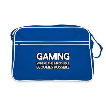 Le jeu : là où l’impossible devient possible - Sac Retro - bleu/blanc - Devant