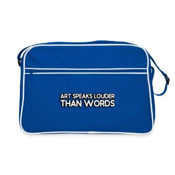 Art speaks louder than words - Retro Bag - blue/white - Front
