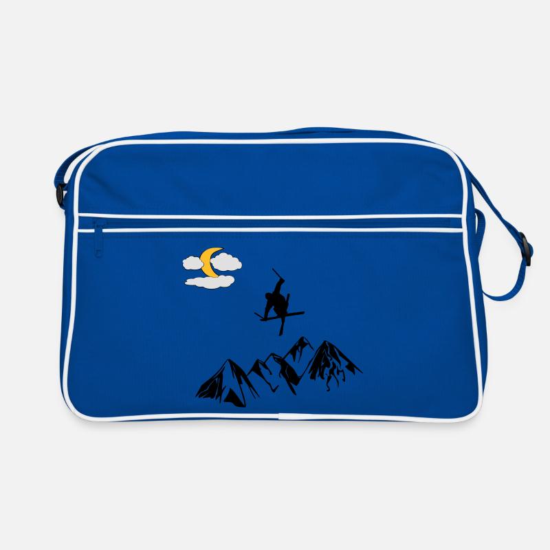 Mountain with ski freestyle Retro Bag