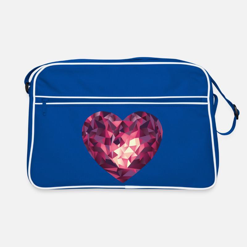 Herz Edelstein Valentinstag Muttertag Retro Tasche