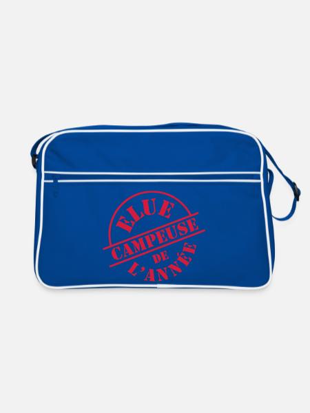 Elue Campeuse de l'année - Sac Retro - bleu/blanc - Devant