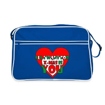 Tout ce que je veux pour x mas, c’est vous - Sac Retro - bleu/blanc - Devant