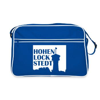 Hohenlockstedt Wasserturm - Retro Tasche - Blau/Weiß - Vorne