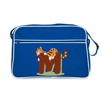 Lettre M Cat - Sac Retro - bleu/blanc - Devant