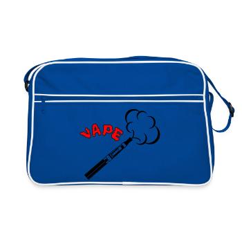 Conception VAPE avec nuage de vapeur - Sac Retro - bleu/blanc - Devant