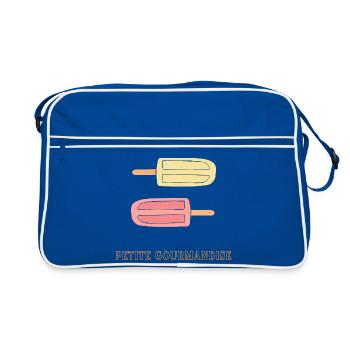 petite gourmandise - Retro Tasche - Blau/Weiß - Vorne