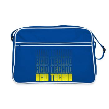 Acid Techno Répétition Dégradé - Sac Retro - bleu/blanc - Devant