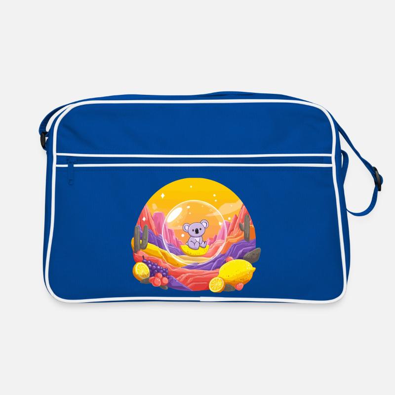 Koala im Glaskugel-Wunderland Retro Tasche