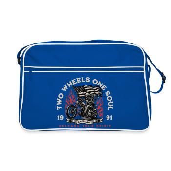 Biker Patriot American Fury - Retro Bag - blue/white - Front