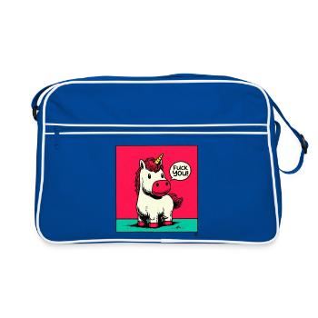 Punk Unicorn Provocation - Retro Bag - blue/white - Front