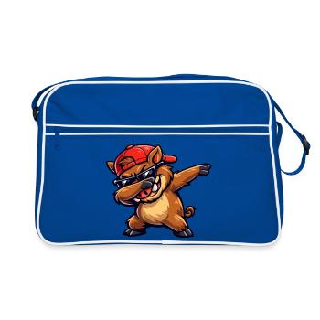 Dabbing Warthog - Retro Bag - blue/white - Front