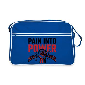 Douleur Devenue Force - Tshirt Résilience - Sac Retro - bleu/blanc - Devant