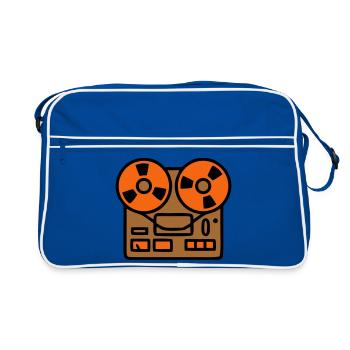 Audio Podcast Studio tape recorder - Retro Bag - blue/white - Front