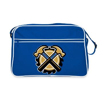 Logo du marteau Zimmermann - Sac Retro - bleu/blanc - Devant