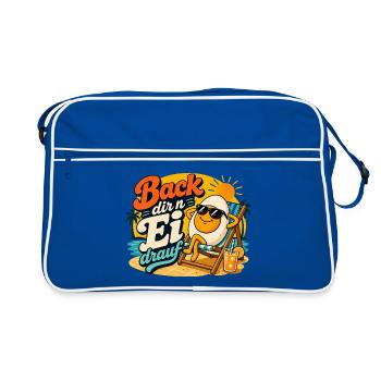 Préparez-vous un œuf dessus ! - Sac Retro - bleu/blanc - Devant