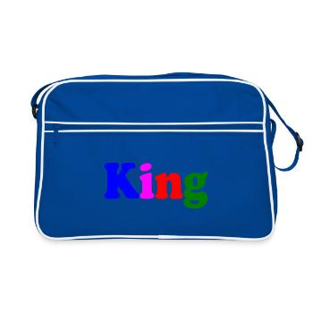 King - Retro Bag - blue/white - Front