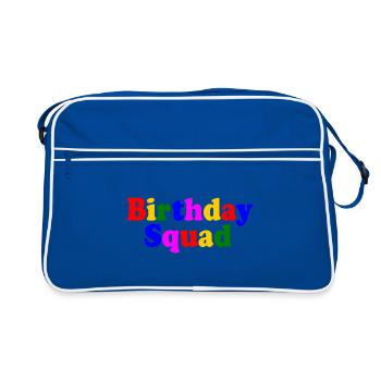 Birthday squad - Retro Tasche - Blau/Weiß - Vorne