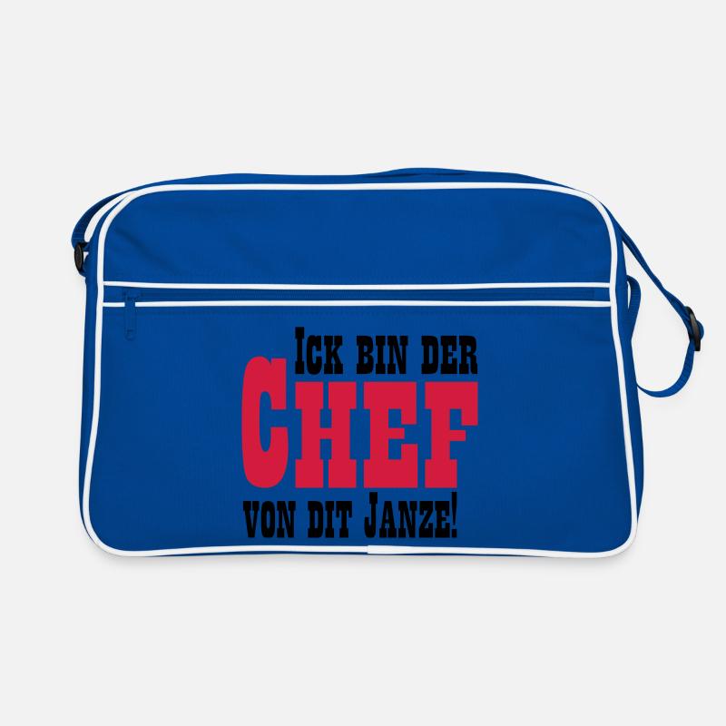 Chef von dit janze - Retro Tasche - Blau/Weiß