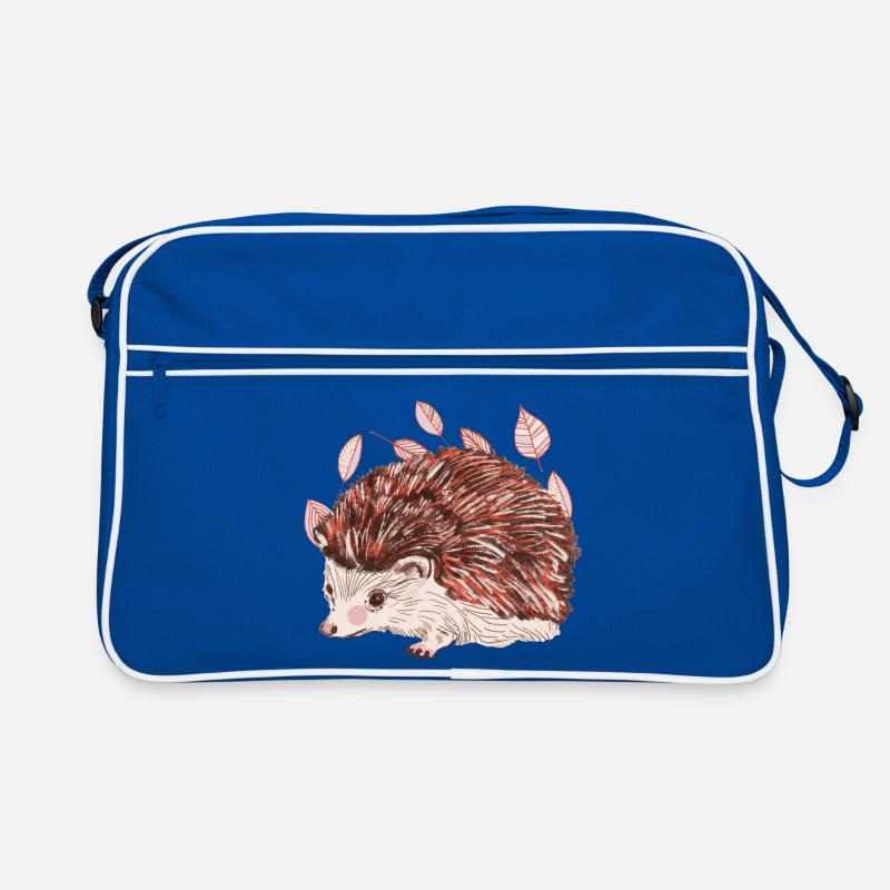 Hérisson d’automne avec un accent de fourrure rouge Sac Retro