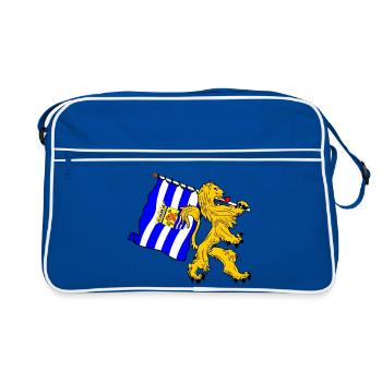 Lion with flag Zeeland Zeeland province flag - Retro Bag - blue/white - Front