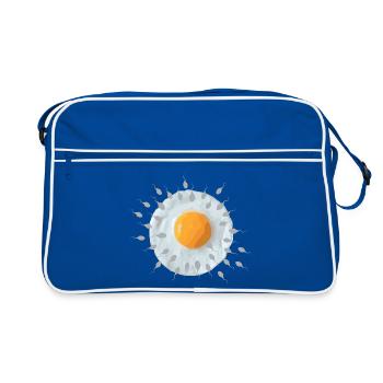 Œuf du petit-déjeuner - Sac Retro - bleu/blanc - Devant