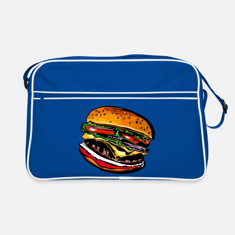 Burger Cheeseburger Restauration rapide Sac Retro