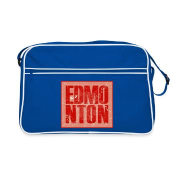 Carte de la ville d’EDMONTON – Design urbain - Sac Retro - bleu/blanc - Devant