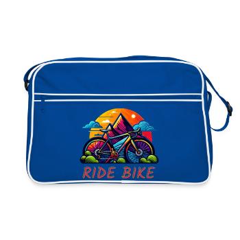 Graphismes pour vélos de cyclisme, de route et de gravier - Sac Retro - bleu/blanc - Devant