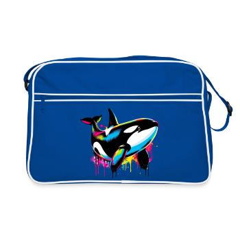 Killer whale - Retro Bag - blue/white - Front