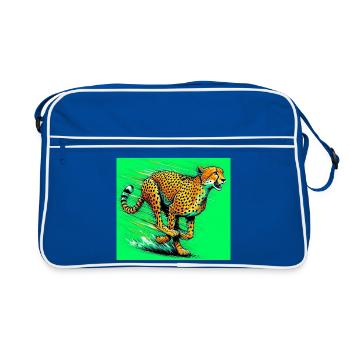 guépard - Sac Retro - bleu/blanc - Devant