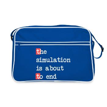 The End of Simulation – Matrix Meets Reality - Retro Bag - blue/white - Front