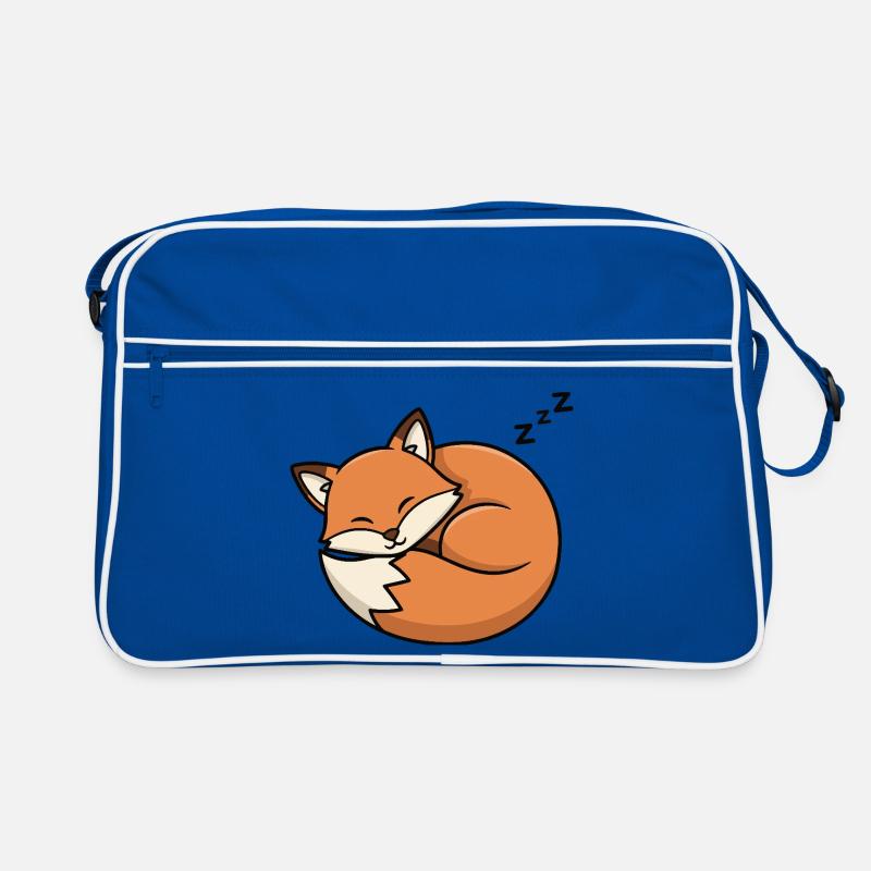 Sleeping Fox Cartoon Retro Bag