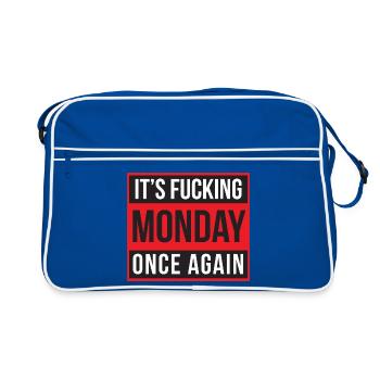 It's Fucking Monday Once Again - Sac Retro - bleu/blanc - Devant
