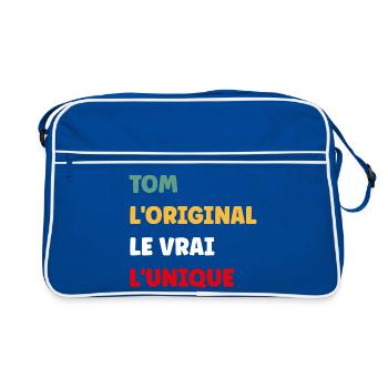 Tom - Sac Retro - bleu/blanc - Devant