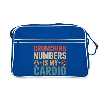 Number Nerd Cardio Humor - Retro Bag - blue/white - Front