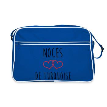 Turquoise Wedding 18 Years of Marriage - Retro Bag - blue/white - Front