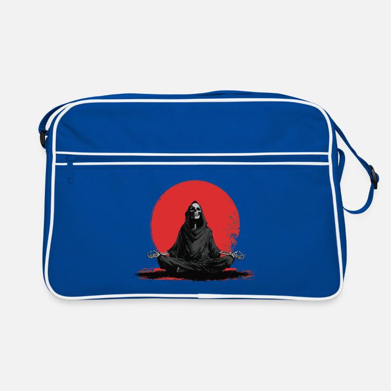 Méditation de la Faucheuse devant le soleil rouge Sac Retro