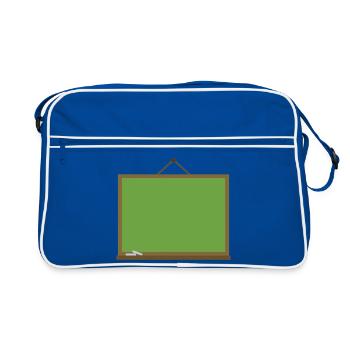 Tableau noir de l’école - Sac Retro - bleu/blanc - Devant