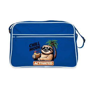 Tropical Sloth Activated Vibes - Retro Bag - blue/white - Front