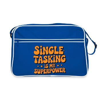 Une chose en même temps | Monotasking Focus - Sac Retro - bleu/blanc - Devant