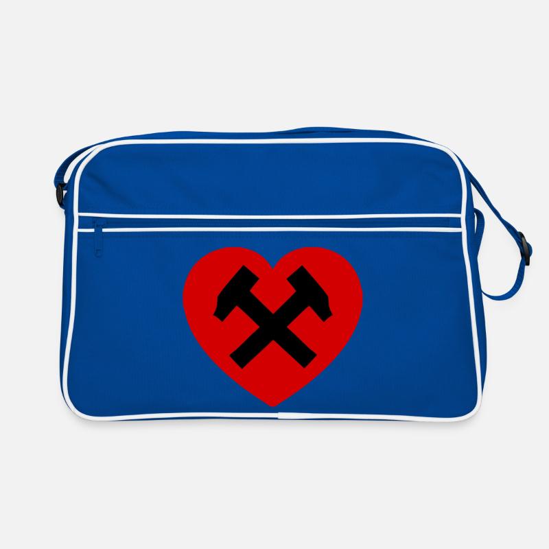 Herz mit Hammer und Sichel Retro Tasche