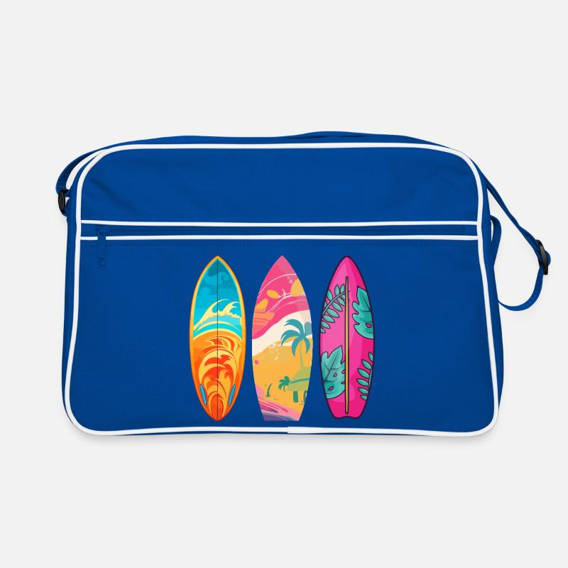 Surf Tropique Triptyque Coloré Sac Retro