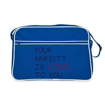 Ton anxiété te ment - Sac Retro - bleu/blanc - Devant