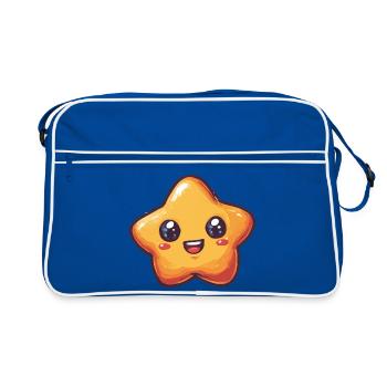Sternchen Cookie - Retro Tasche - Blau/Weiß - Vorne